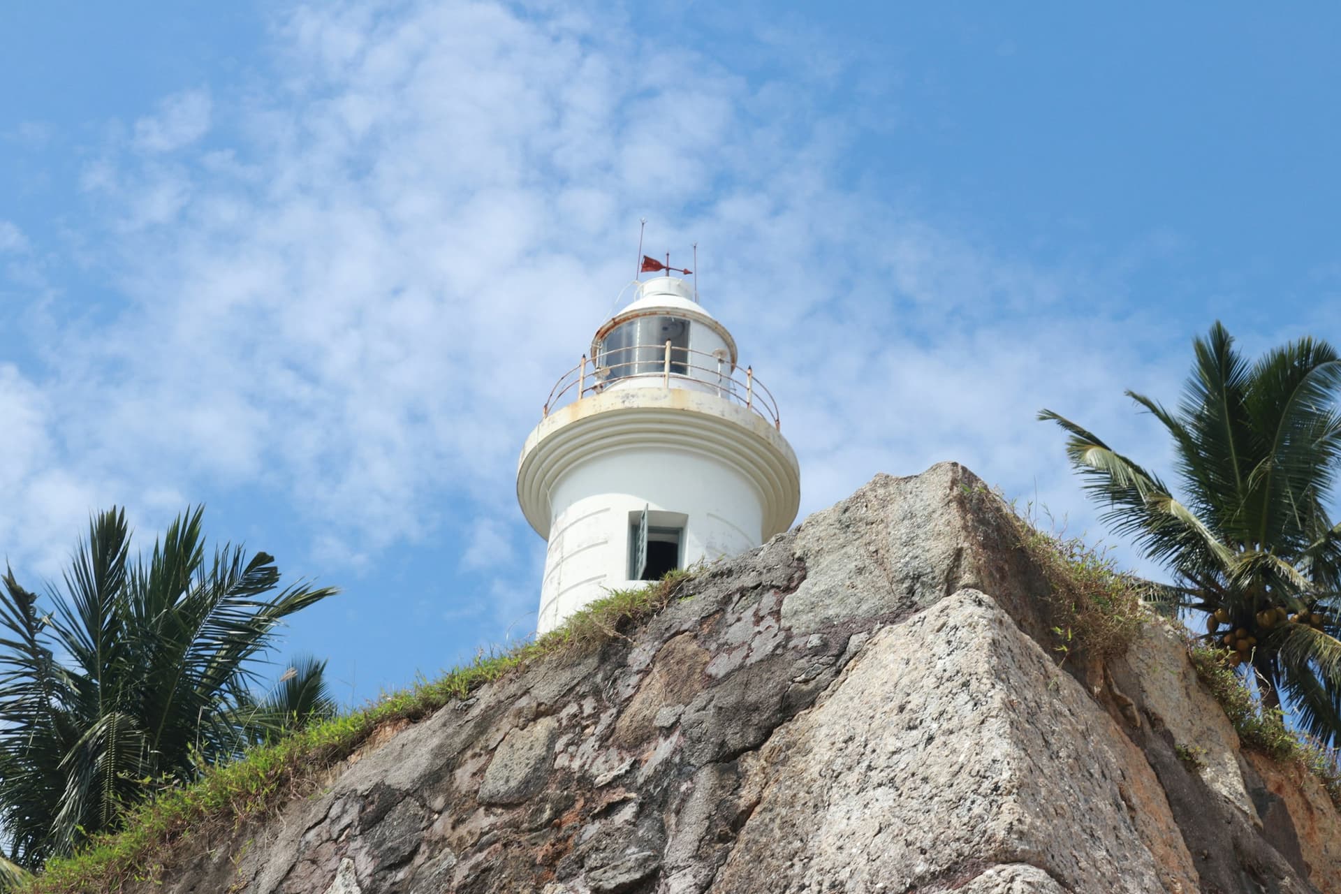 Galle Fort lighthouse, five minutes from the front gate